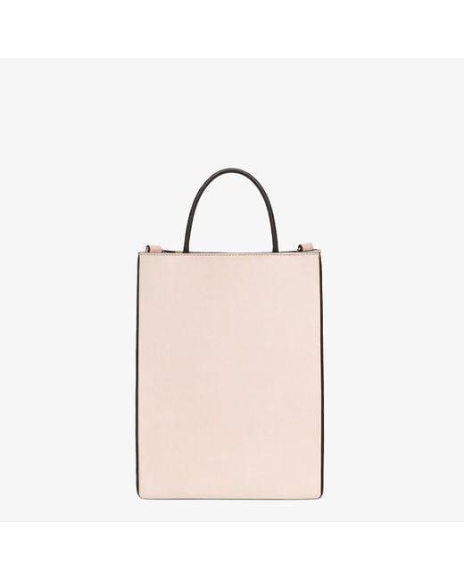 Fendi Natural Small Logo Print Shopping Bag