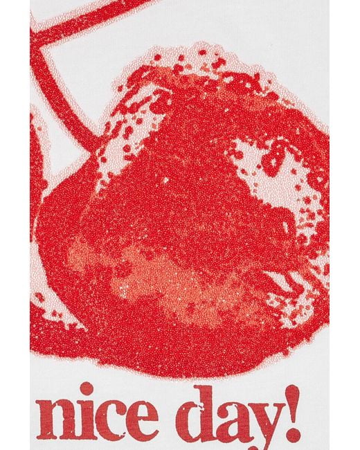 Ganni White Cherries Graphic T-Shirt