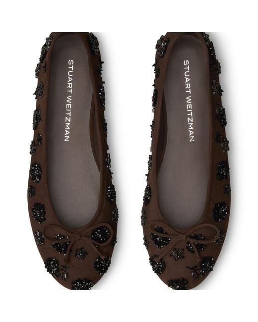 Stuart Weitzman Brown Prima Bow Ballet