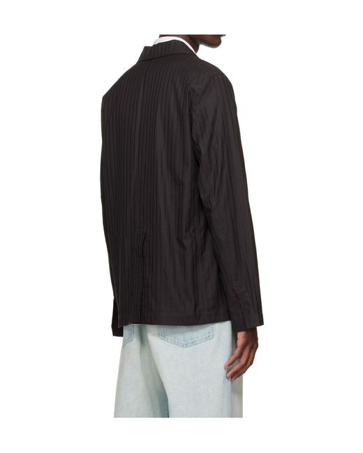 Lacoste Black Elevated Seasonal Long-Sleeved Blazer for men