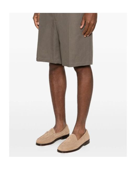 Zegna Gray Tailored Shorts for men