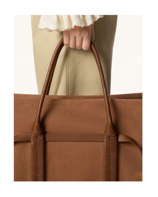 Loro Piana Brown Ghiera Shopper Large