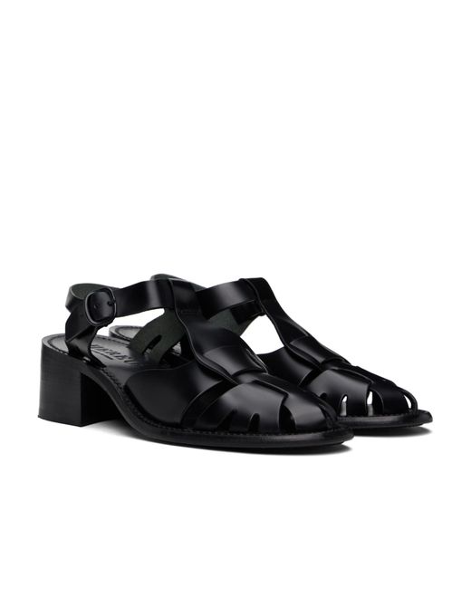 Hereu Black Pesca 60Mm Leather Sandals