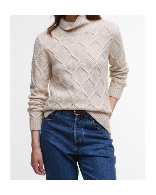 Barbour Natural Burne Roll Neck Jumper