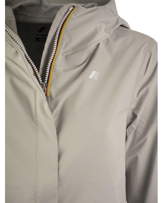 K-Way Gray Marguerite Stretch Dot Jacket