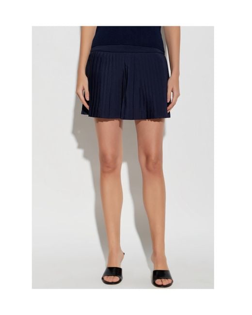 MICHAEL Michael Kors Blue Pleated Mini Skirt