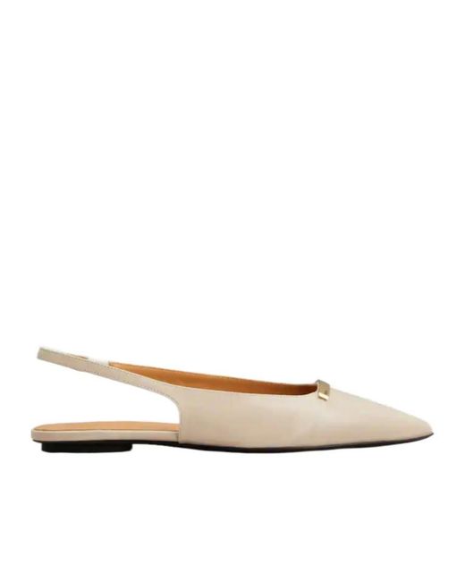 Tod's Natural Slingback Ballet Flats