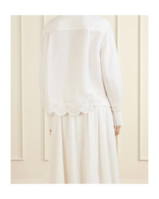 Jonathan Simkhai White Long Sleeve Shirt