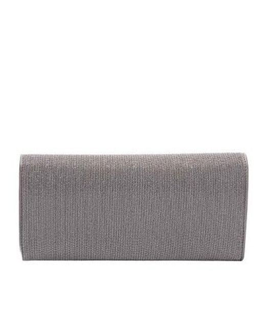 Brunello Cucinelli Gray Precious Monili Chain Foldover Top Clutch Bag