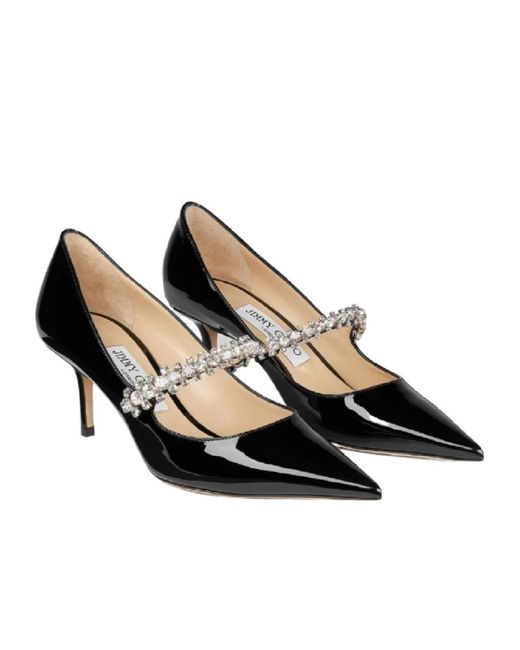 Jimmy Choo Black Bing Crystal High Heels