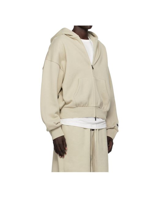 Fear Of God Natural Classic Fit Fleece Zip-Up Hoodie for men