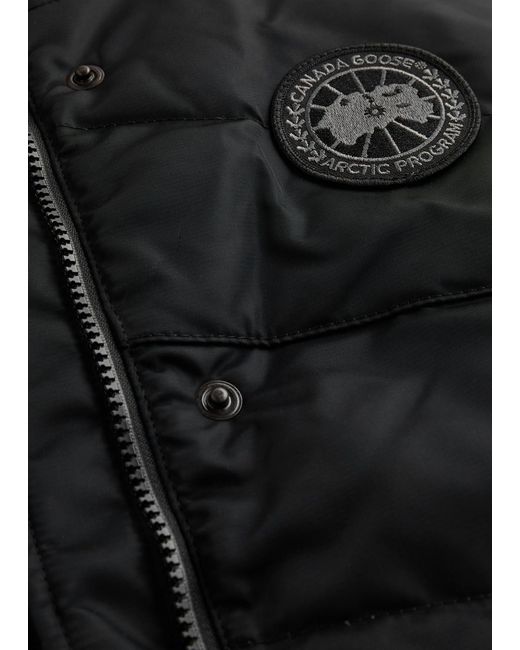 Canada Goose Black Freestyle Quilted Satin-Shell Gilet