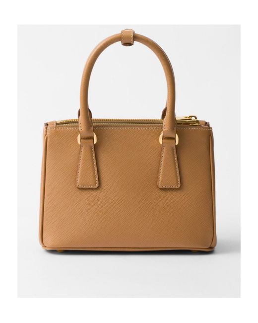 Prada Brown Galleria Mini Saffiano Leather Bag