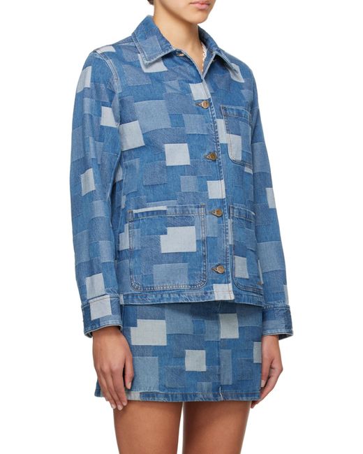 A.P.C. Blue Veste Silva Logo Jacket