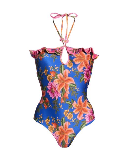 Farm Rio Blue One-Piece Swimsuits