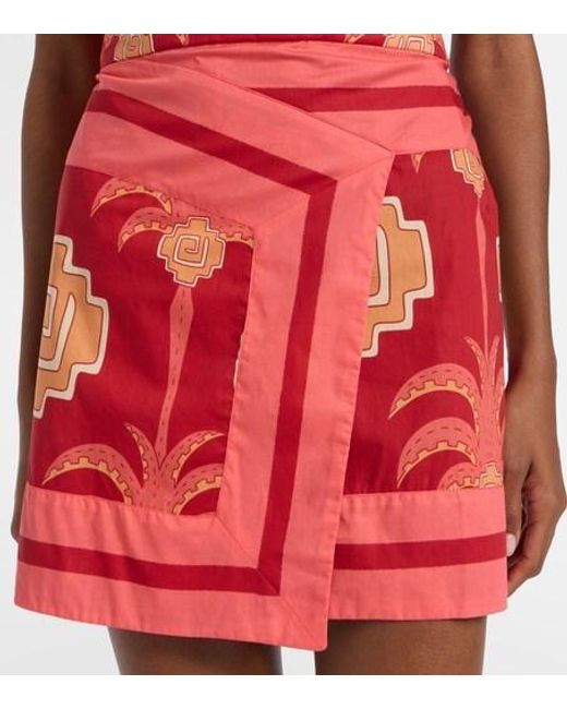 Johanna Ortiz Red Raiz Printed Cotton Minidress