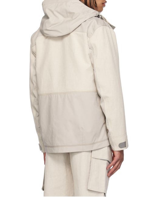 Moncler White Grenoble Spur Hooded Field Jacket for men