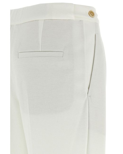 Brunello Cucinelli White Piquã Pants
