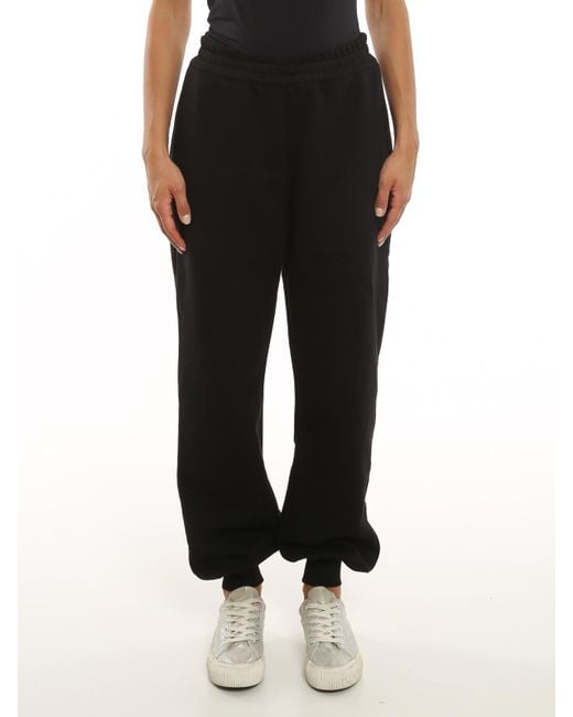McQueen Black Logo Printed Jersey Joggers