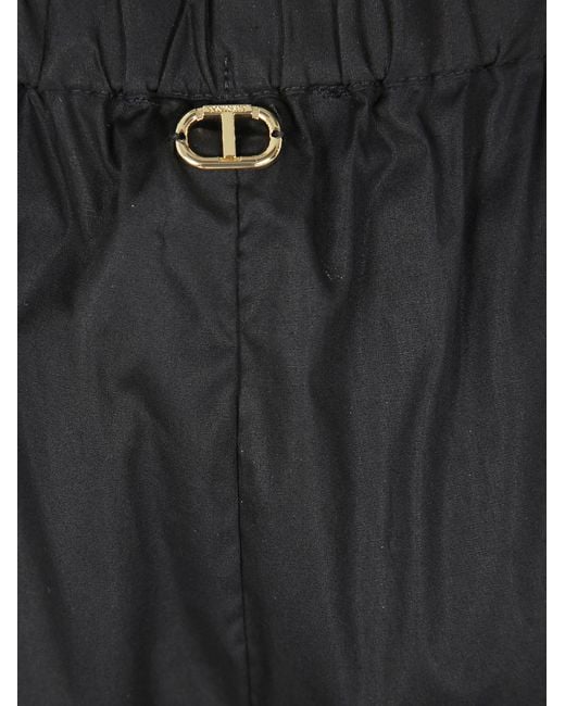 Twinset Black Elasticated-Waist Trousers