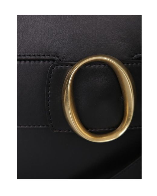 Orciani Black Ofelia Leather Crossbody Bag