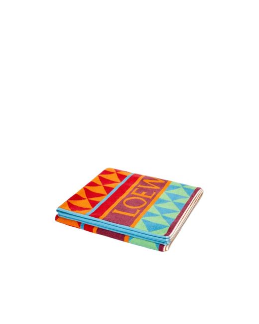 Loewe White Jacquard Towel for men