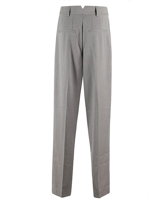 REMAIN Birger Gray Pleated Detail Casual Pants