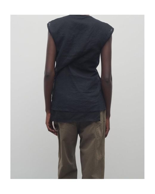 The Row Black Inawa Draped Top