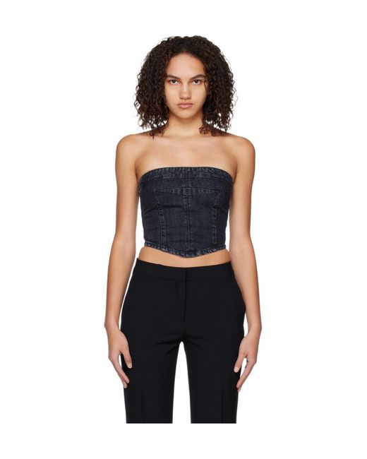 Stella McCartney Black Asymmetrical Hem Corset