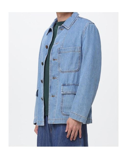 Dries Van Noten Blue Denim Shirt Jacket for men