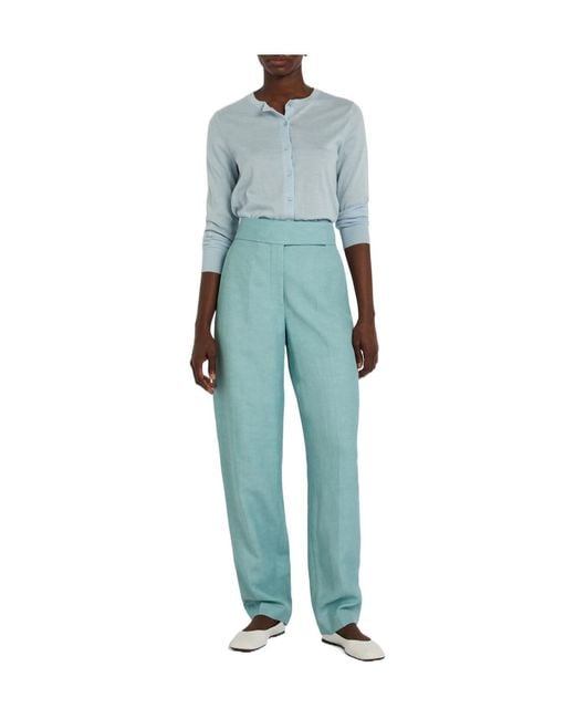 Joseph Blue Tapered Trousers
