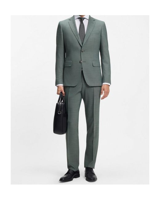 Boss Gray Two-Piece Tailored Suit for men