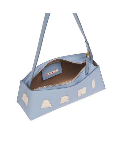 Marni Blue Museo Baguette Shoulder Bag