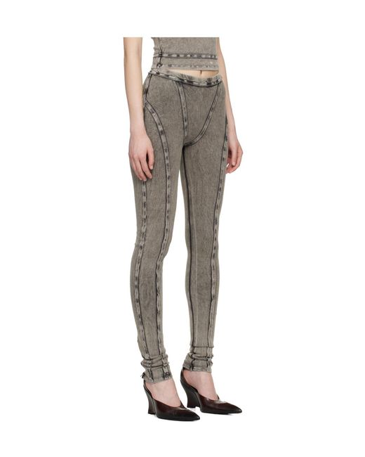 KNWLS Gray Scuba Panelled Pants