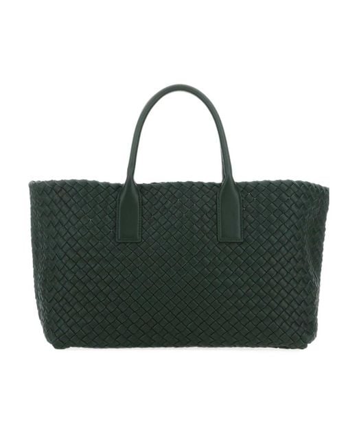 Bottega Veneta Green Small Cabat Handbag
