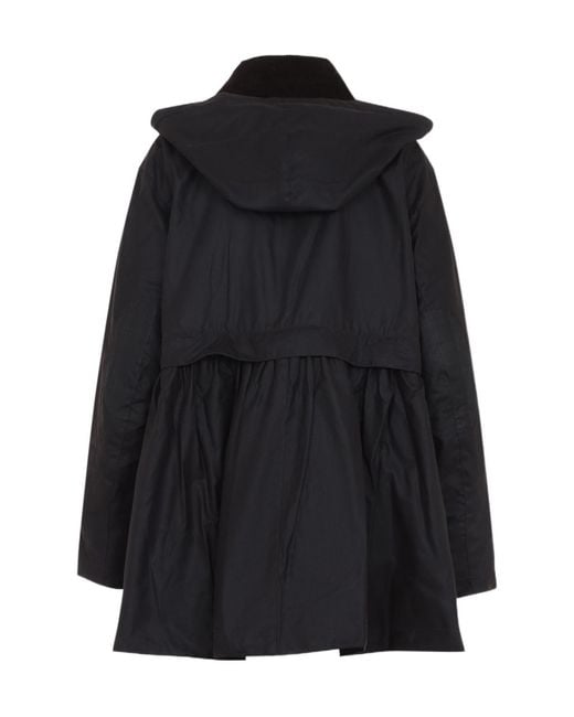 Barbour Black Peplum Wax Jacket