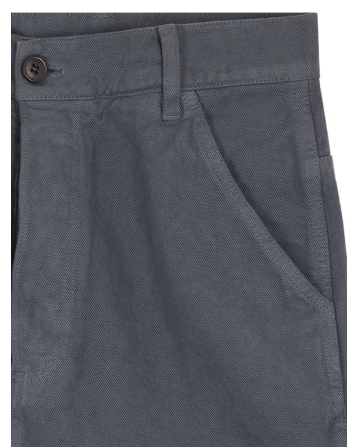 Dries Van Noten Blue Pressed Crease Trousers for men
