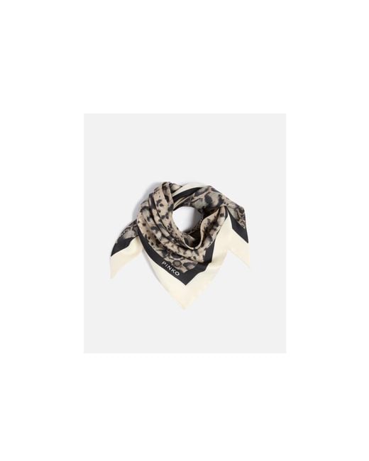 Pinko Natural Animal-Print Scarf