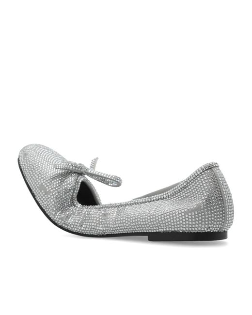 Balenciaga Gray Leopold Ballerina Flats
