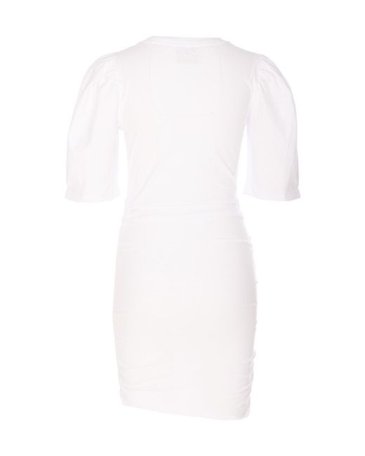 Isabel Marant White Isabel Marant Étoile Mylda Gathered Mini Dress