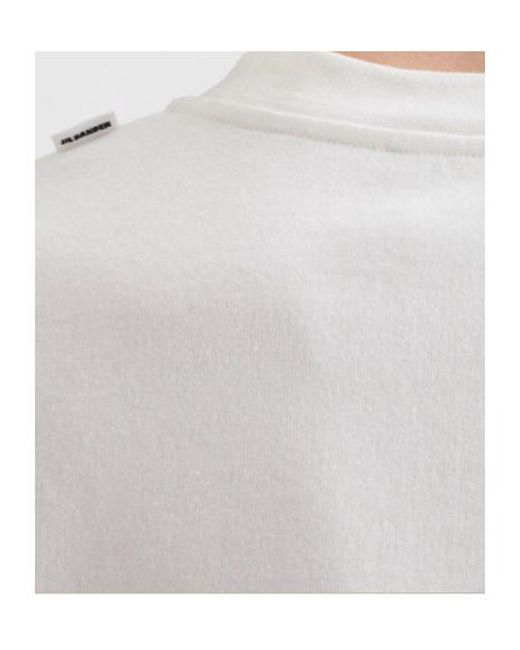 Jil Sander White Crew-Neck T-Shirt for men