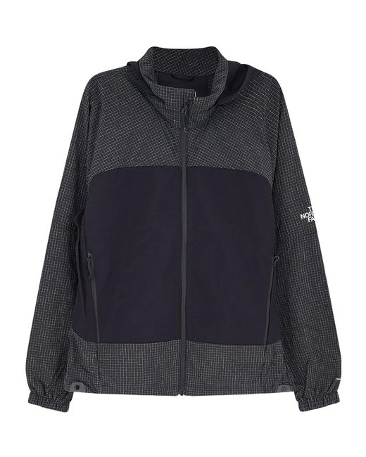 The North Face Black Grid Panel Hooded Jacket for men
