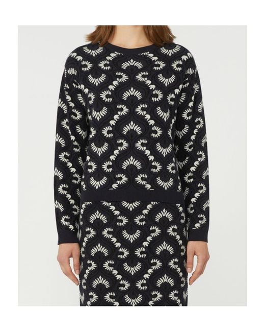 Weekend by Maxmara Black Jacquard Knitted Jumper