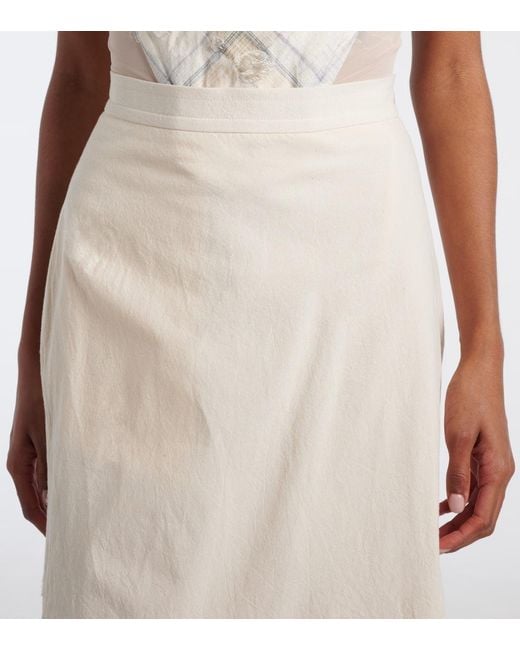 Vivienne Westwood White Infinity Tartan Cotton Midi Skirt