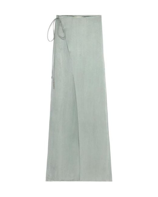 Blumarine Green High Waist Wrap-Detail Trousers