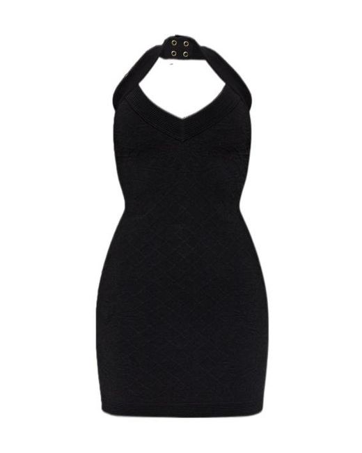 Balmain Black Halter Neck Dress