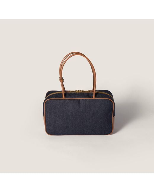 Miu Miu Blue Beau Denim Bag
