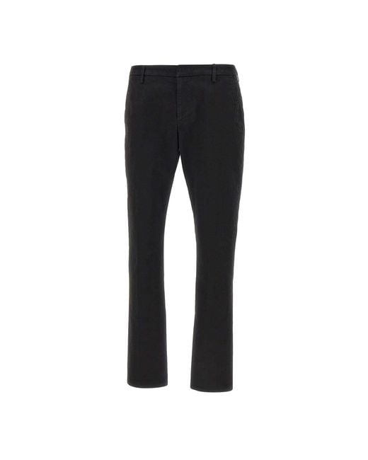 Dondup Black Gaubert Slim Fit Pants for men