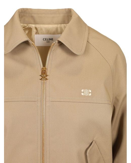 関税込 トライアンフジャケット CELINE triomphe blouson jacket Women's Triomphe blouson jacket in soft lambskin | CELINE | 24S