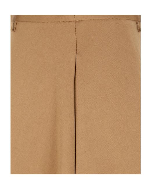 Semicouture Natural A-Line Midi Skirt